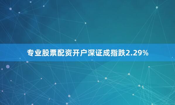 专业股票配资开户深证成指跌2.29%